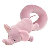 Peluche Elefante Terciopelo + Cojin De Cuello Viaje 