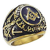 Free Mason College Style Anillo Anillo Masónico De Acero Ino