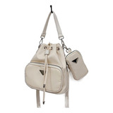 1 Bolso Pradai Bag Blanco For Mujer, Bolso Personalizado