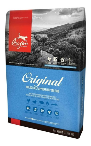 Alimento Orijen Original Para Perro Adulto Todos Los Tamaños Sabor Mix En Bolsa De 5.9kg