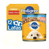 Pedigree Alimento Húmedo Lata Cachorro Carne/pollo Pack X12