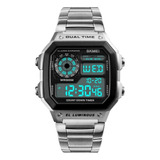 Reloj Rectangular Skmei De Hombre Con Resistencia Al Agua