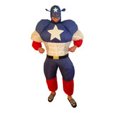 Disfraz Inflable De Superhéroe Capitán América Para Hallowee