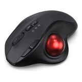 Mouse Negro Inalambrico Con Trackball Multidispositivo Y