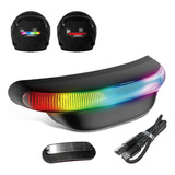 Luz De Freno Y Marcha Led Recargable Para Casco De Moto