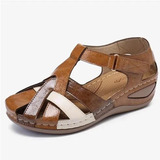 Sandalias Plataforma Mujer Zapatos Griegos Hebilla Cruzada