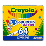 Crayola 58- Plumón Lavable, Variado, 64 Unidades (pa.