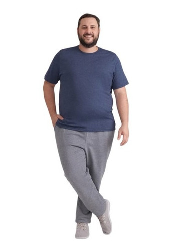 Calça Moletom Masculina Flanelada Plus Size G1 Á G4 S/ Punho