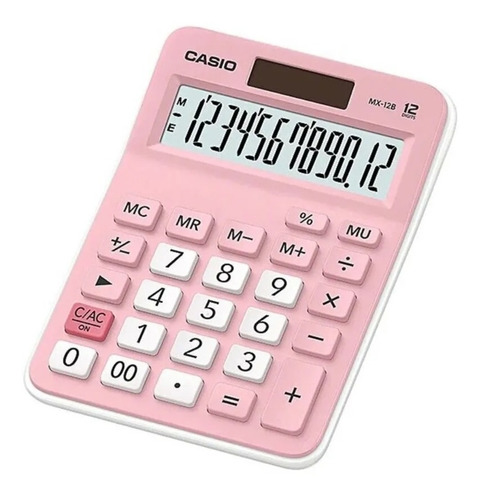 Calculadora Casio De Escritorio/ 12 Digitos/ Mx-12b Rosa