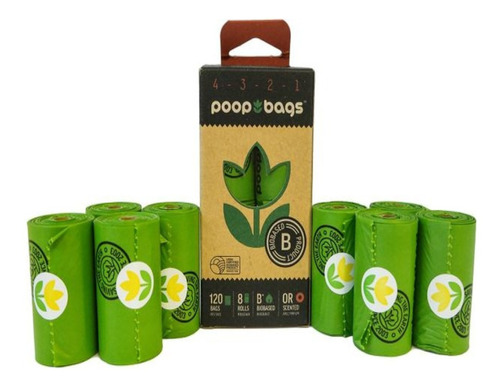 Bolas Biodegradables Para Perro 120 Bolsas - Poop Bags