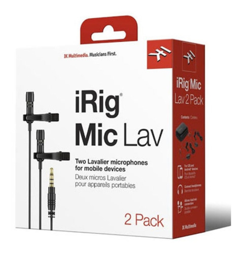 Micrófono Corbatero Irig Mic Lav 2 Pack Condenser