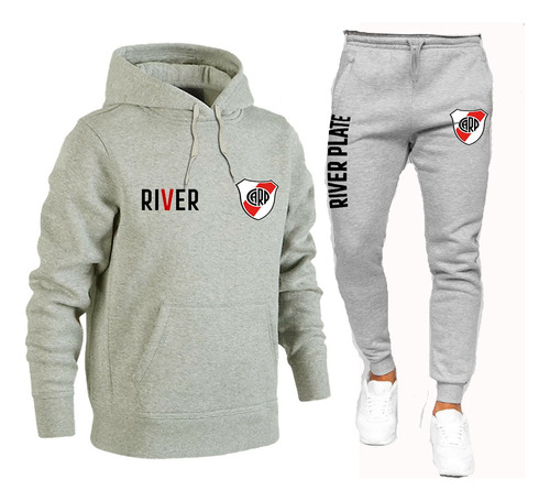 Conjunto Jogging Pantalon + Buzo Canguro / River Plate