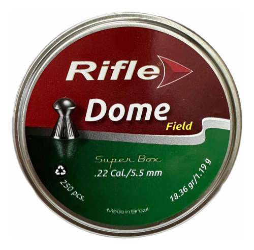 Chumbo Rifle Dome Field 250un Chumbinho Rifle 5,5mm Barato