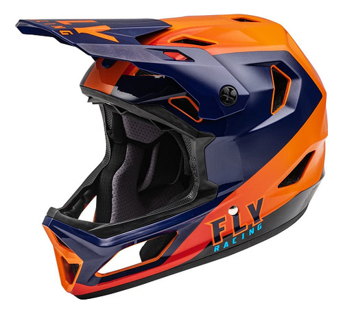 Casco Niño Bmx Fly Rayce Navy/naranja/rojo