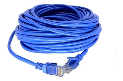 Cable De Red Internet 30 Metros Largo Azul Cat5e Jaltech