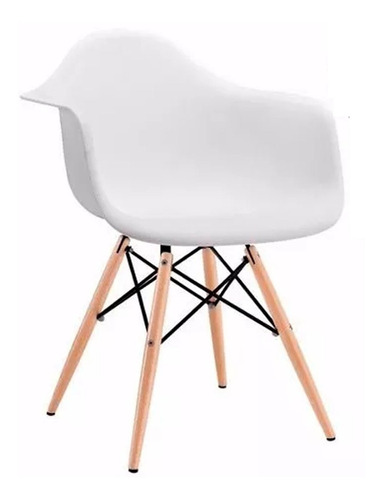 Sillon Silla Eames Moblo Para Comedor Patas De Madera Blanco Resisten 100 Kg #moblo By Shoppy