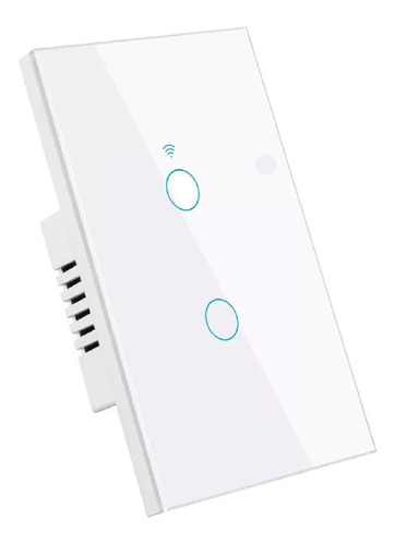 Tecla De Pared 2 Modulos Wifi + Rf Smart Touch Sin Neutro