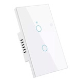 Tecla De Pared 2 Modulos Wifi + Rf Smart Touch Sin Neutro