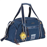 Bolsa Garfield Academia Feminina Meia Viagem Grande Azul Cor Azul-marinho