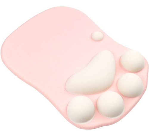 Alfombrilla Mouse Pad Rosa Ergonomico Con Reposamuñecas Gato