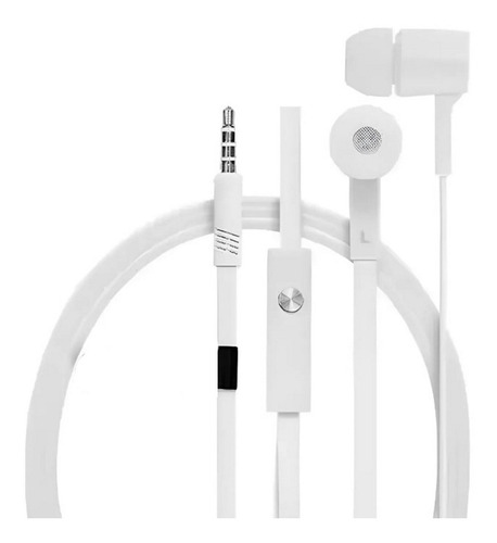 Fone De Ouvido In-ear Com Borrachinhas Super Graves Bass Cor Branco