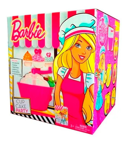 Barbie Chef Cupcake Party Original Con Accesorios + Bandeja 