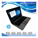 Hp Probook 640 G1, 14 , Core I5, Ram 4gb, 500gb Hdd, W10p Cg