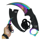 Canivete Karambit  Faca Colorido Militar Game Cs Go Aço Inox