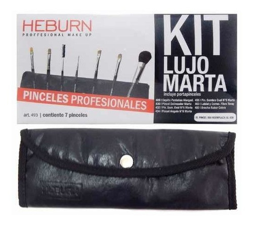 Heburn Profesional Set  493 Maquillaje Lujo Marta 7 Pinceles