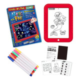 Tableta De Dibujo Con Luz Led Magic Pad Con Marcadores Neon Color Rojo