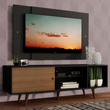 Rack Madesa Dubai Com Pés E Painel Tv Até 58 Polegadas D8d8 Cor Preto/preto/rustic