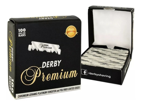 Lâmina Derby Premium Cortada 10 Cxs C/ 100 Lâminas Cada