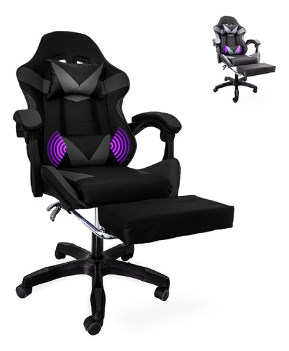 Silla Gamer Ergonómica Reposapiés Reclinable Gaming Oficina