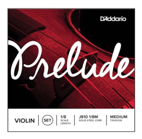Cuerdas Violín 1/8 D'addario Prelude J810 1/8m