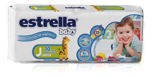 Pañales Estrella Baby Caricias De Algodón Junior X 30 + 18kg Género Sin Género Tamaño Junior