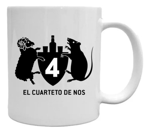 Taza Cerámica El Cuarteto De Nos Todos Los Modelos !!!