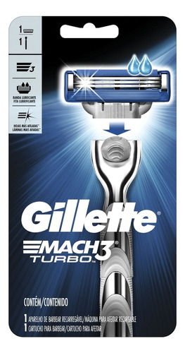 Máquina Para Afeitar Gillette  Mach3 Turbo