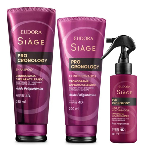 Kit Pro Cronology Cronograma Capilar Acelerado Siage Eudora