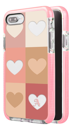 Funda Para iPhone Para Mujer Corazones Con Tu Letra Inicial