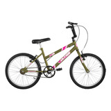 Bicicleta Infantil Bike Aro 20 Para Crianças De 5 A 10 Anos Cor Verde Oliva Fosco