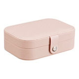 Caja Joyero Alhajero Organizador Anillos Bijouterie Color Rosa