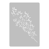 Stencil De Parede Floral 426 - Estêncil Pintura Decoração