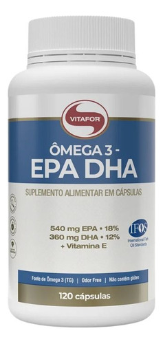 Omega 3 Epa Dha 1000mg 120caps Vitafor Original Concentrado
