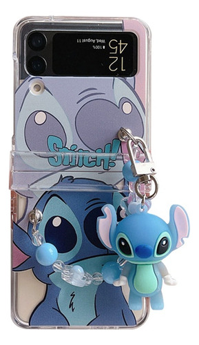 Stitch Galaxy Zflip 4 Funda Protectora + Pulsera + Colgante