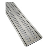 Ralo Linear 15x100 Grelha Em Inox Polido P/ Borda De Piscina