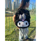 Cartera Bolso Kuromi Peluche Negra Cartera Grande 