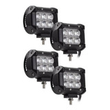 Pack X4 Foco Led Neblinero Barra De Led Focos Neblinero 18w