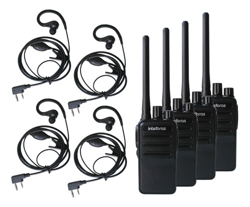 Kit 4x Rc3002g2 Rádio Comunicador Intelbras Fone De Ouvido G