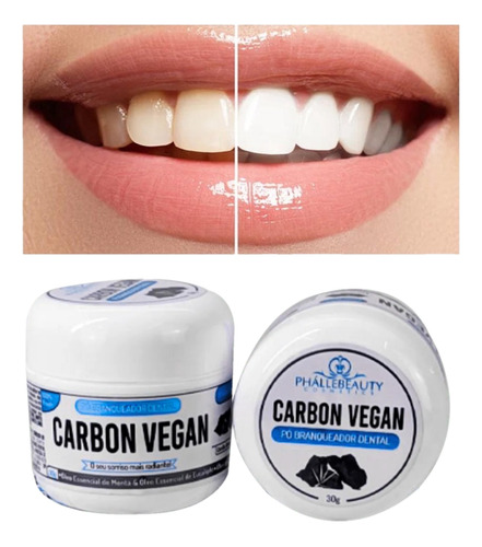 Po Branqueador Dental Carbon Vegan - Unit Phallebeauty 