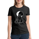 Polera Gato Ying Yang Kawaii Cat Luna Unisex Hombre Mujer